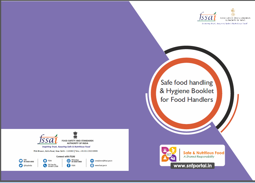 Safe food handling & Hygiene Booklet for Food Handlers